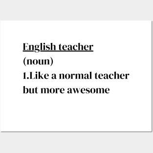 English teacher, Funny english teacher definition Posters and Art